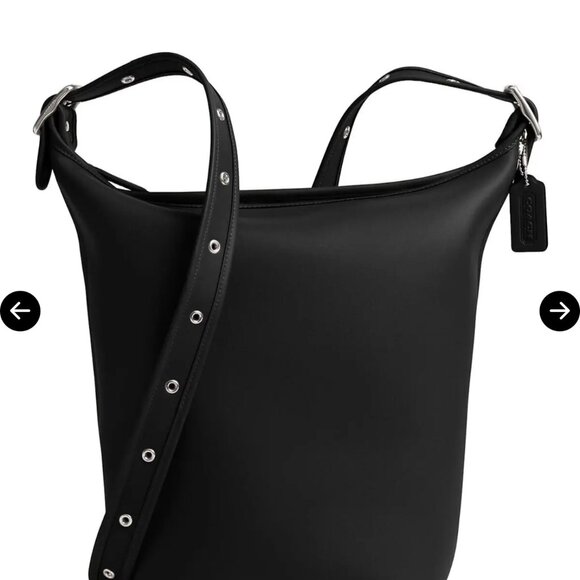 Coach Originals Glovetanned Leather Duffle Bag NWT Black - Picture 3 of 7